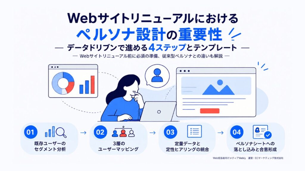 Webサイトリニューアルにおけるペルソナ設計の重要性 データドリブンで進める4ステップとテンプレート─Webサイトリニューアル前に必須の準備、従来型ペルソナとの違いも解説─