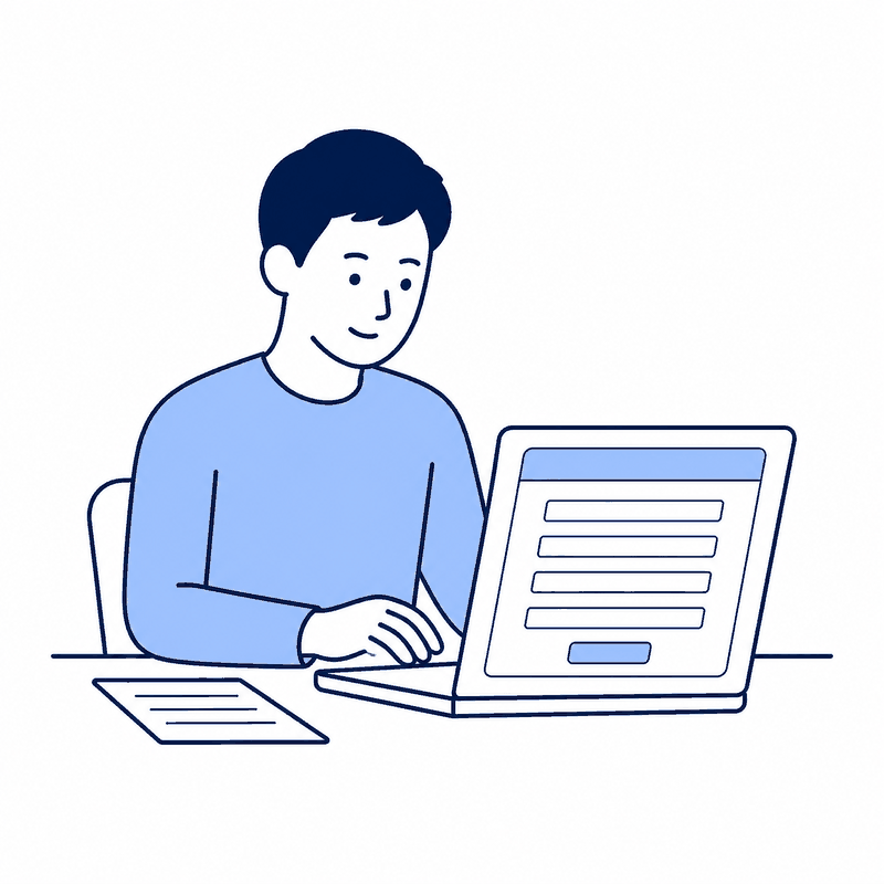 フォームから応募するステップ