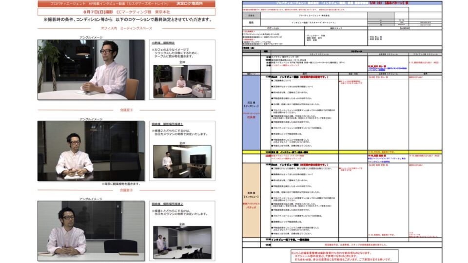 動画撮影計画 イメージ
