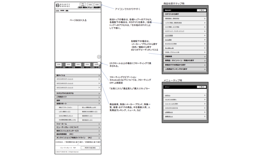 スマホ画面設計ワイヤーフレーム1 イメージ